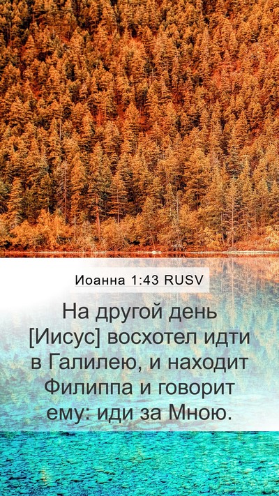 Иоанна 1:43 RUSV Bible Verse Image