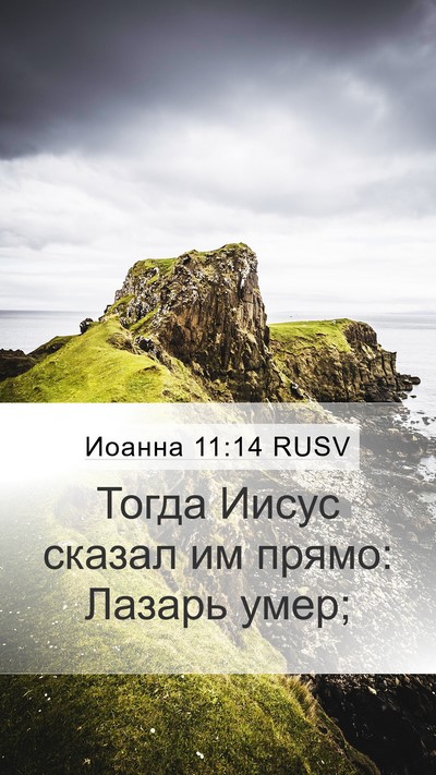 Иоанна 11:14 RUSV Bible Verse Image