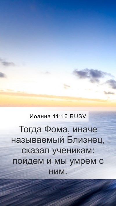Иоанна 11:16 RUSV Bible Verse Image