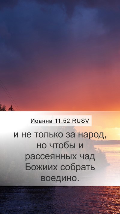 Иоанна 11:52 RUSV Bible Verse Image