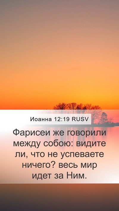 Иоанна 12:19 RUSV Bible Verse Image