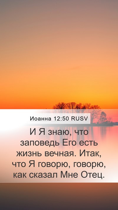 Иоанна 12:50 RUSV Bible Verse Image