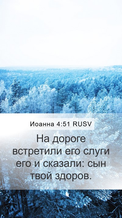 Иоанна 4:51 RUSV Mobile Phone Wallpaper - На дороге встретили его - Mobile Bible Verse Wallpaper