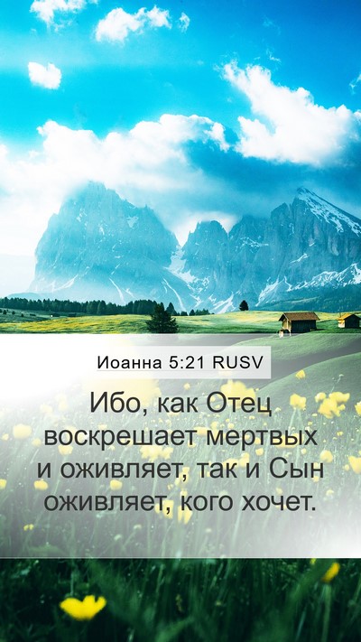 Иоанна 5:21 RUSV Bible Verse Image