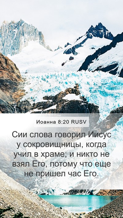 Иоанна 8:20 RUSV Bible Verse Image
