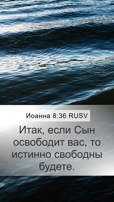 Иоанна 8:36 RUSV Bible Verse Image