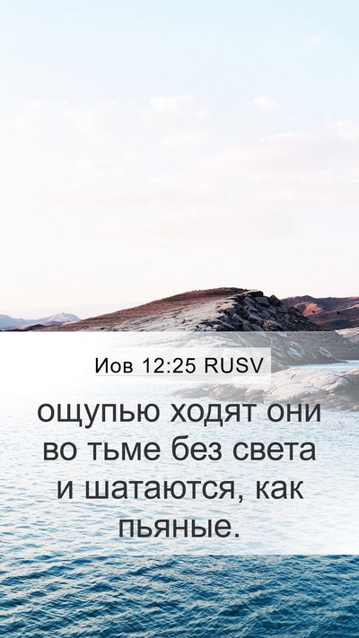 Иов 12:25 RUSV Bible Verse Image