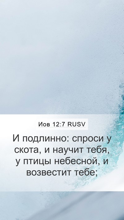 Иов 12:7 RUSV Bible Verse Image