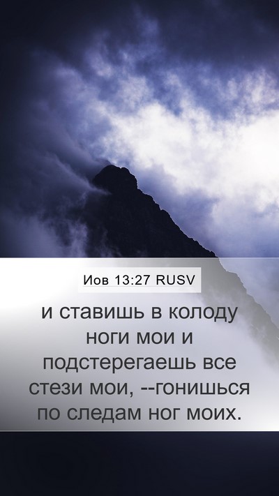 Иов 13:27 RUSV Bible Verse Image