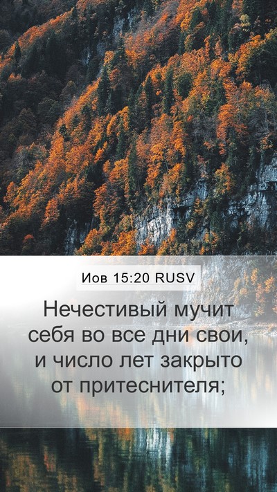 Иов 15:20 RUSV Bible Verse Image