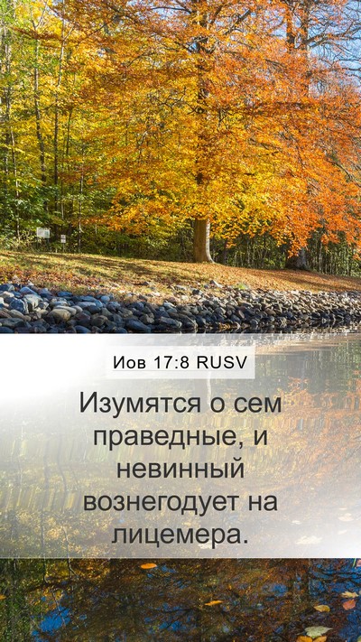 Иов 17:8 RUSV Bible Verse Image