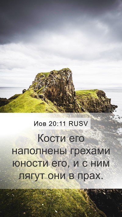 Иов 20:11 RUSV Bible Verse Image