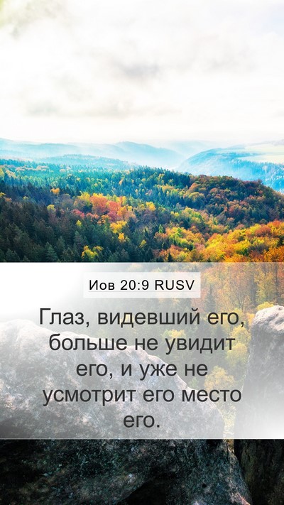 Иов 20:9 RUSV Bible Verse Image