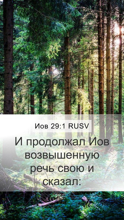 Иов 29:1 RUSV Bible Verse Image