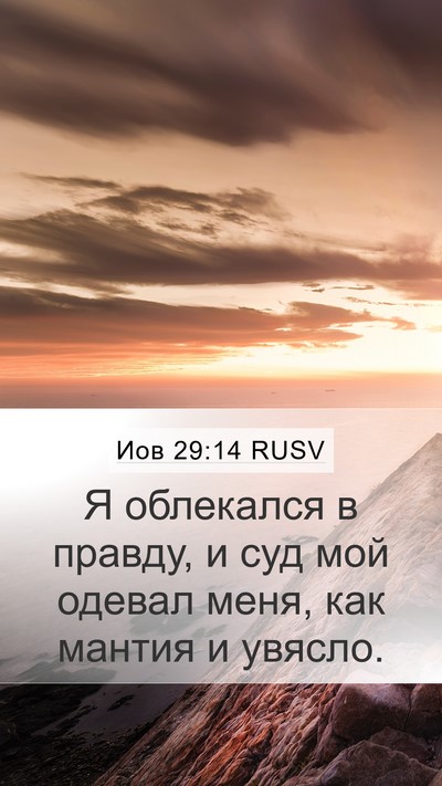 Иов 29:14 RUSV Bible Verse Image