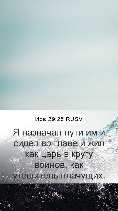 Иов 29:25 RUSV Bible Verse Image
