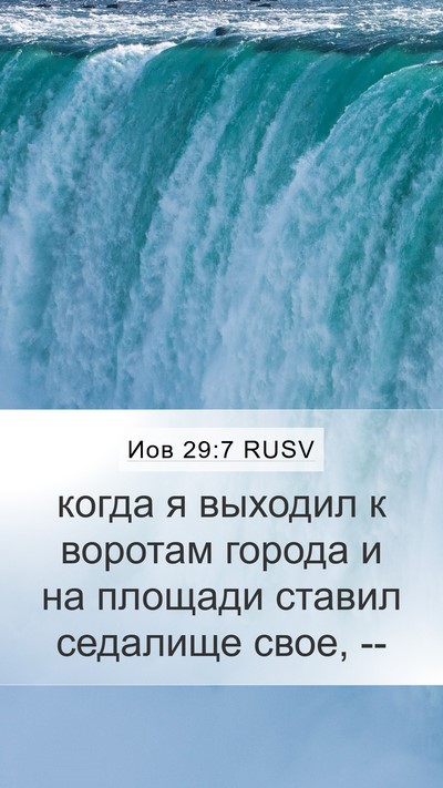 Иов 29:7 RUSV Bible Verse Image