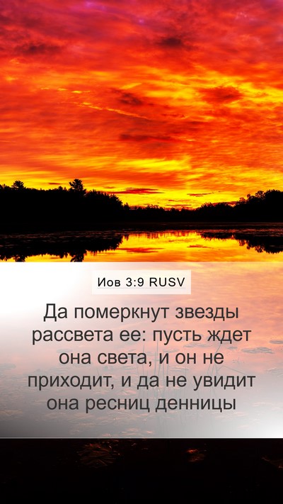 Иов 3:9 RUSV Mobile Phone Wallpaper - Да померкнут звезды - Mobile Bible Verse Wallpaper