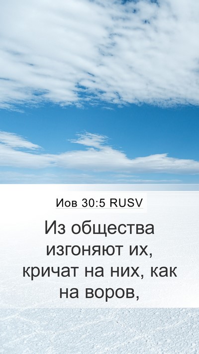 Иов 30:5 RUSV Bible Verse Image