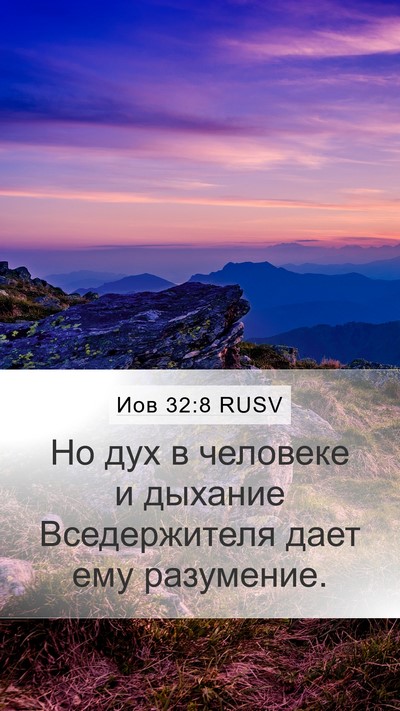 Иов 32:8 RUSV Bible Verse Image