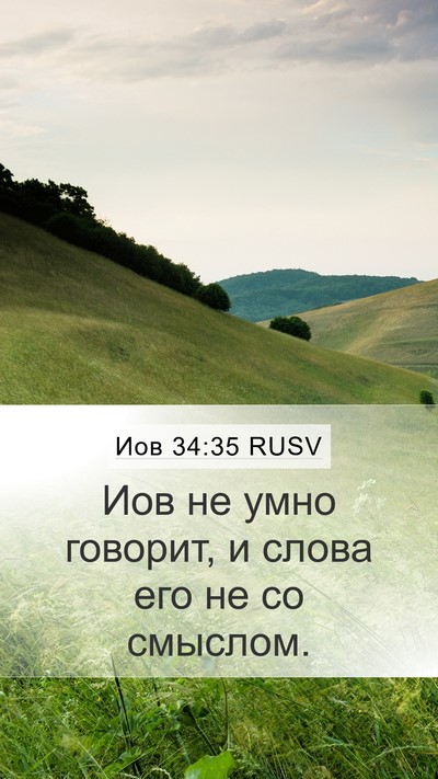 Иов 34:35 RUSV Bible Verse Image
