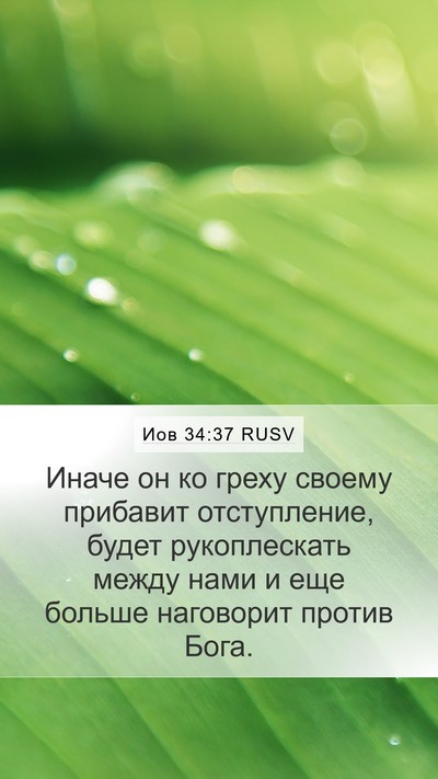 Иов 34:37 RUSV Bible Verse Image