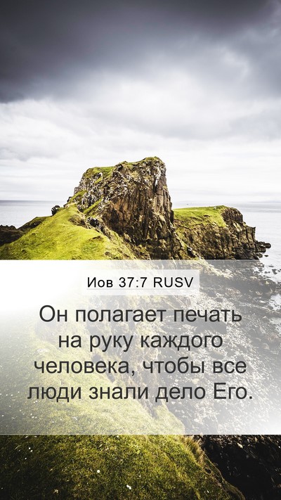 Иов 37:7 RUSV Bible Verse Image