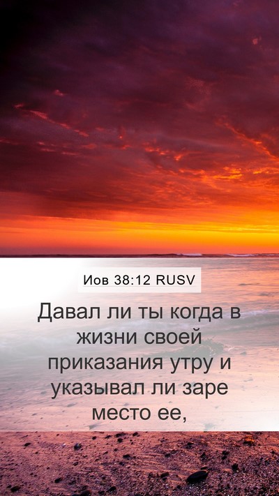 Иов 38:12 RUSV Bible Verse Image