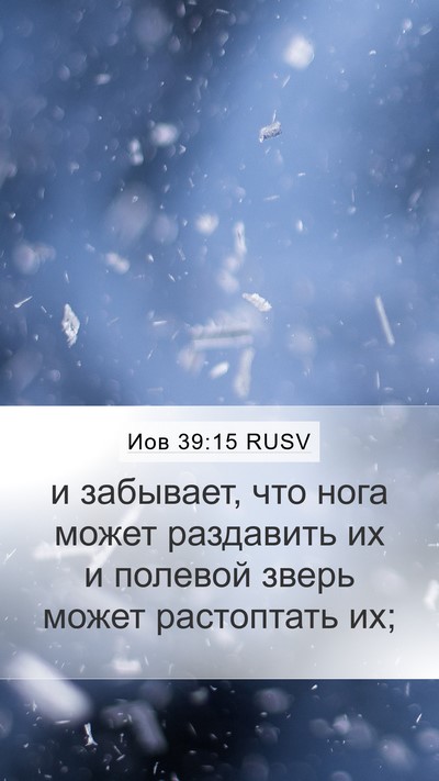 Иов 39:15 RUSV Mobile Phone Wallpaper - и забывает, что нога может - Mobile Bible Verse Wallpaper