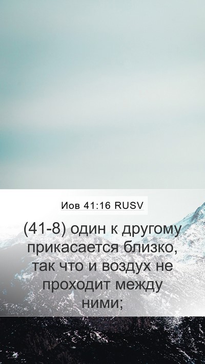 Иов 41:16 RUSV Mobile Phone Wallpaper - (41-8) один к другому - Mobile Bible Verse Wallpaper