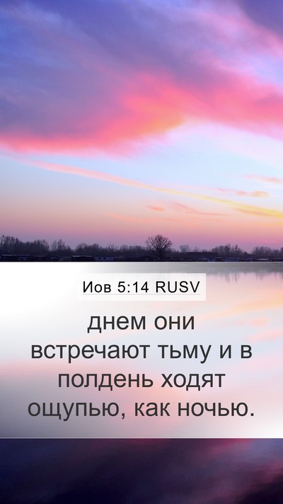 Иов 5:14 RUSV Bible Verse Image