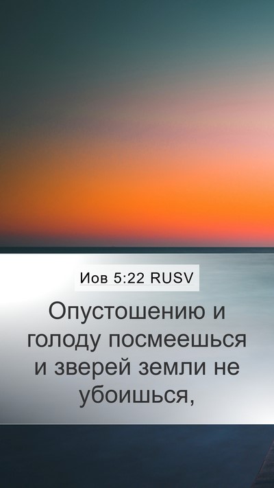 Иов 5:22 RUSV Bible Verse Image