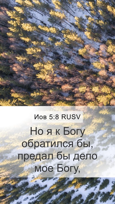 Иов 5:8 RUSV Bible Verse Image