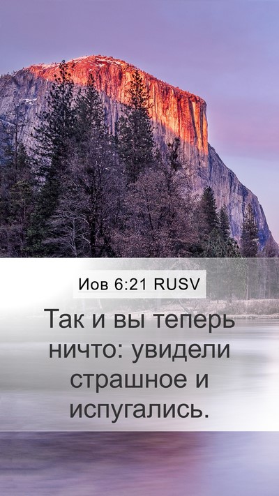 Иов 6:21 RUSV Bible Verse Image