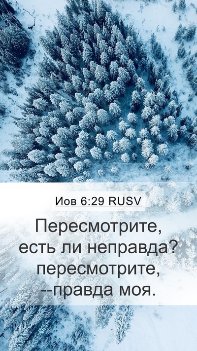 Иов 6:29 RUSV Bible Verse Image