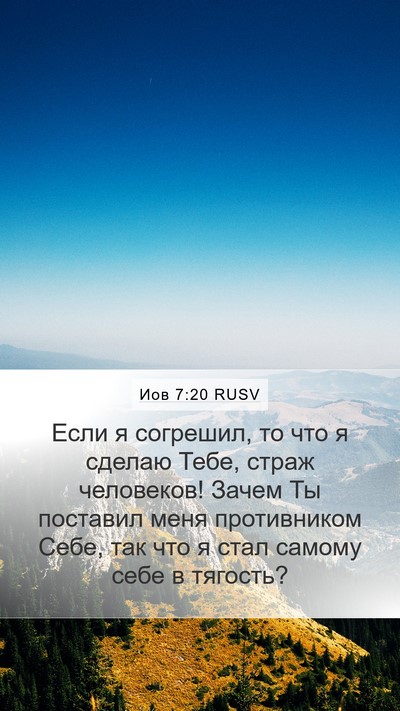 Иов 7:20 RUSV Bible Verse Image