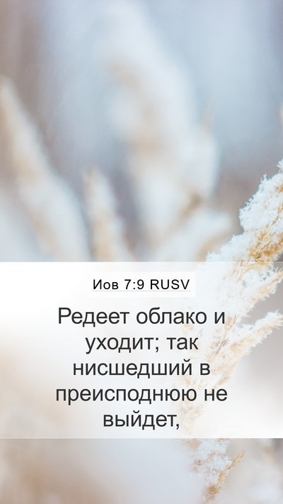 Иов 7:9 RUSV Bible Verse Image