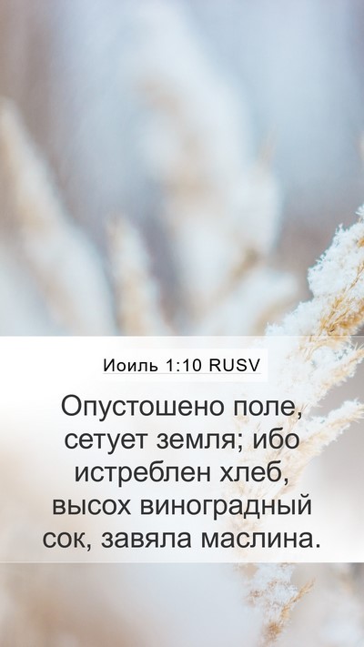 Иоиль 1:10 RUSV Bible Verse Image