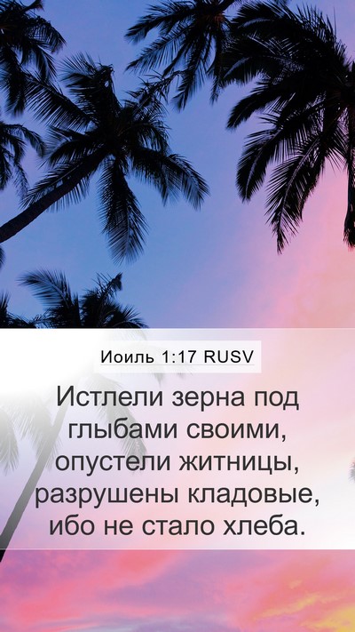 Иоиль 1:17 RUSV Bible Verse Image