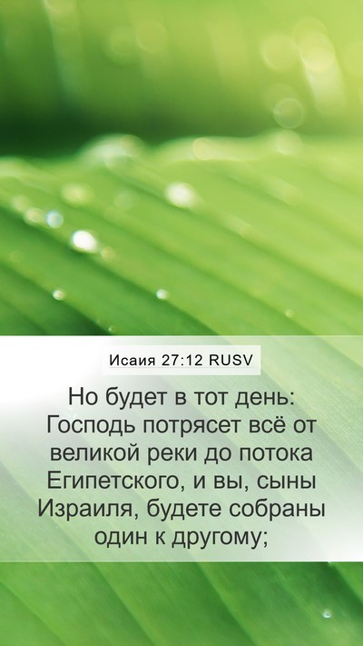 Исаия 27:12 RUSV Bible Verse Image