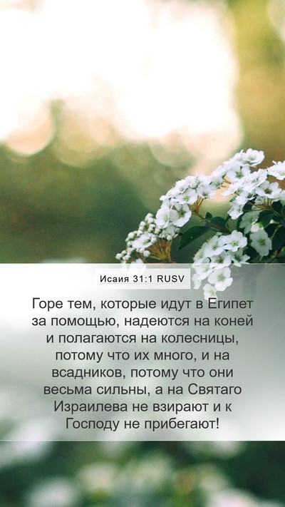 Исаия 31:1 RUSV Bible Verse Image