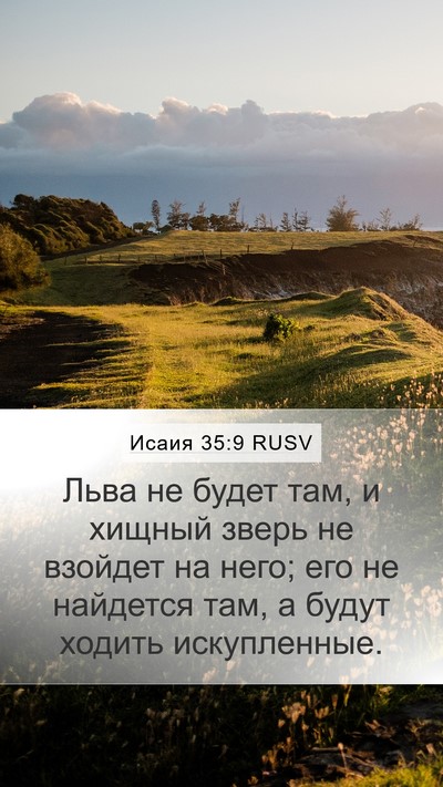 Исаия 35:9 RUSV Bible Verse Image