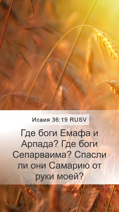 Исаия 36:19 RUSV Bible Verse Image