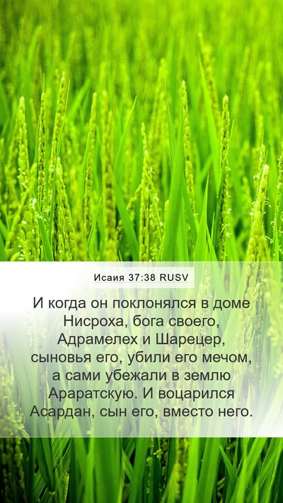 Исаия 37:38 RUSV Bible Verse Image