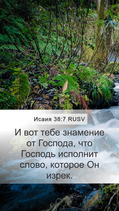 Исаия 38:7 RUSV Mobile Phone Wallpaper - И вот тебе знамение от - Mobile Bible Verse Wallpaper