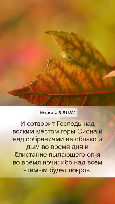 Исаия 4:5 RUSV Bible Verse Image