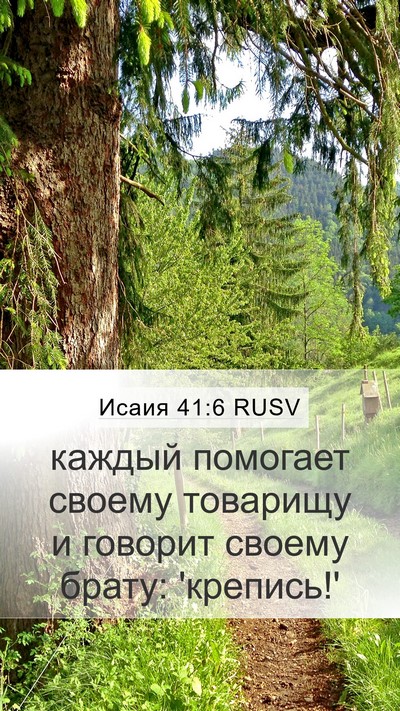 Исаия 41:6 RUSV Bible Verse Image