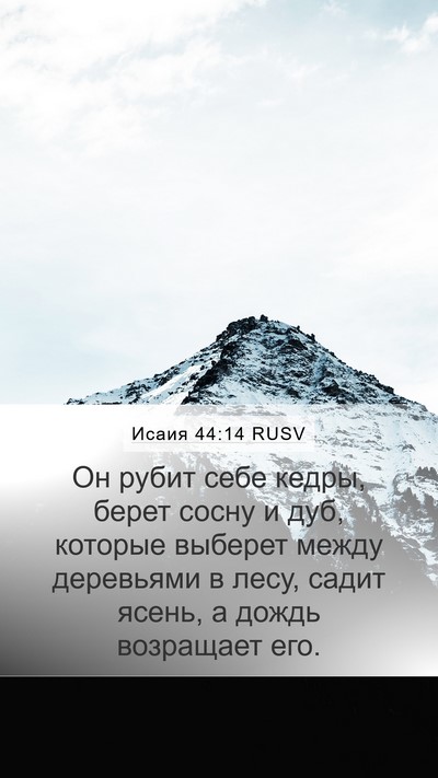Исаия 44:14 RUSV Bible Verse Image