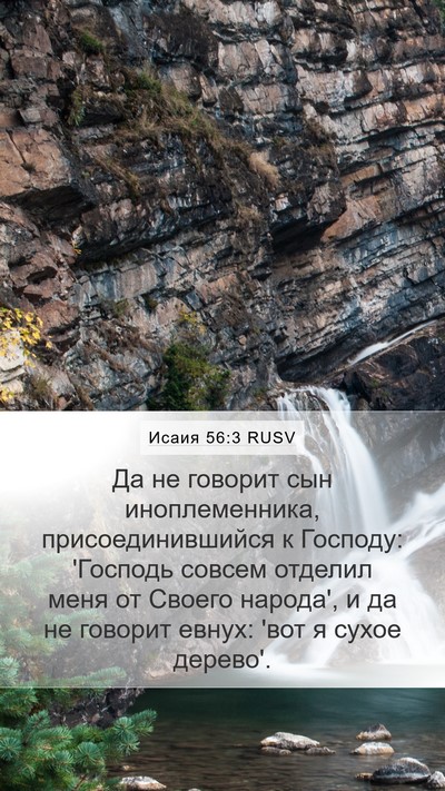 Исаия 56:3 RUSV Bible Verse Image