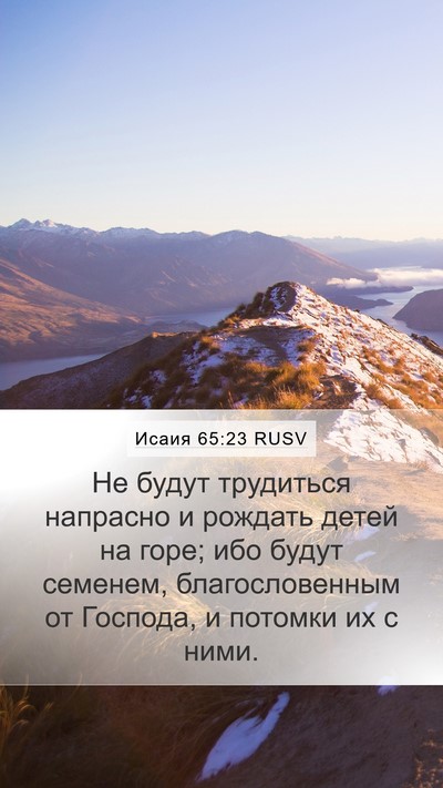 Исаия 65:23 RUSV Bible Verse Image